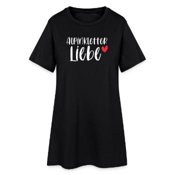 Klettern Alpinklettern Liebe Berge Geschenk - Frauen T-Shirt-Kleid - Schwarz - Vorne