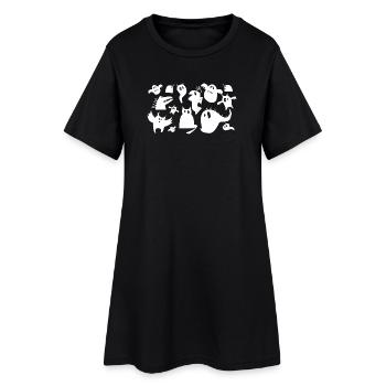 Monstres effrayants mignons - Halloween - Robe T-shirt Femme - noir - Devant
