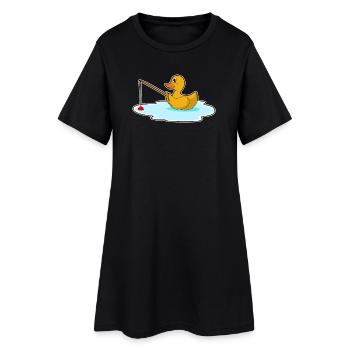 Pêche à la canne pêcheuse pour les pêcheurs canards - Robe T-shirt Femme - noir - Devant