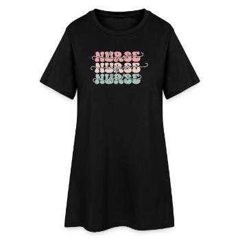 Infirmière – Aimez, inspirez, guérissez Un design rétro pour les soins - Robe T-shirt Femme - noir - Devant