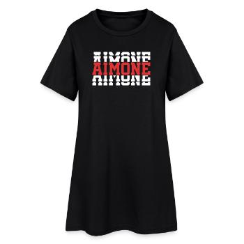 t-shirt Aimone t-shirt idée cadeau texte empilé - Robe T-shirt Femme - noir - Devant