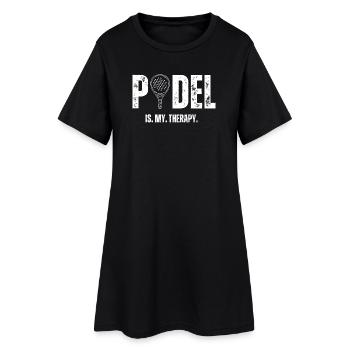 Padel is my therapy - Women’s T-Shirt Dress - black - Front