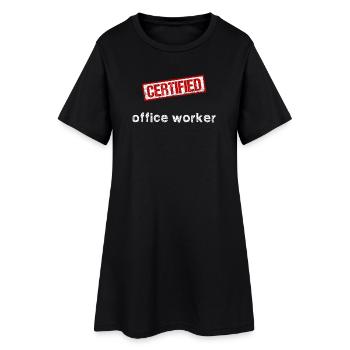 Employé de bureau - Robe T-shirt Femme - noir - Devant