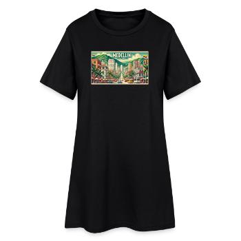 Medellín Columbia Vintage Design - Robe T-shirt Femme - noir - Devant