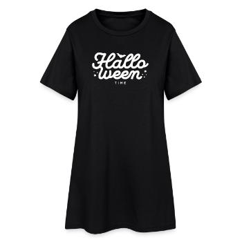 Halloween Night Bat Silhouette - Women’s T-Shirt Dress - black - Front