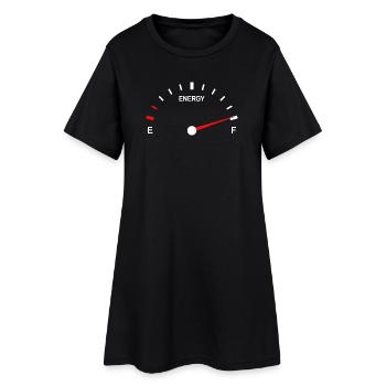 Jauge de carburant vibrante design abstrait - Robe T-shirt Femme - noir - Devant