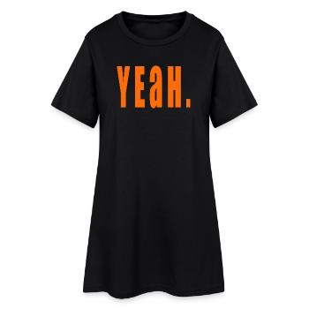 YEaH - Robe T-shirt Femme - noir - Devant