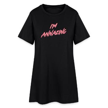 Annazing - Robe T-shirt Femme - noir - Devant