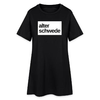Vieux suédois Fun Design - Robe T-shirt Femme - noir - Devant
