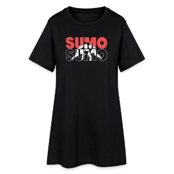 sumo - Robe T-shirt Femme - noir - Devant