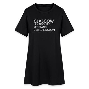 Glasgow – Scotland Textdesign - Robe T-shirt Femme - noir - Devant