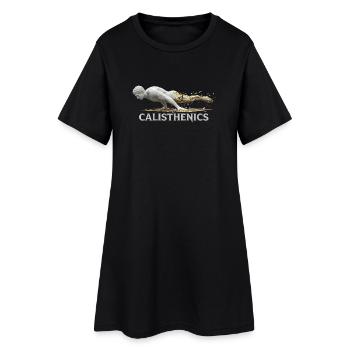 Calisthénie Planche - Statue grecque - Robe T-shirt Femme - noir - Devant