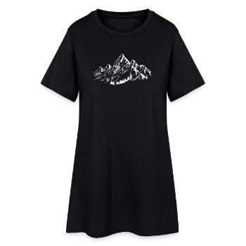 Montagnes - Robe T-shirt Femme - noir - Devant