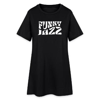Musique jazz funky Typographie audacieuse - Robe T-shirt Femme - noir - Devant