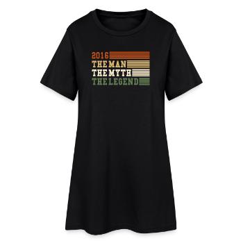 2016 the man myth legend 2016 | vintage !! - Robe T-shirt Femme - noir - Devant