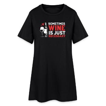 sommelier - Robe T-shirt Femme - noir - Devant