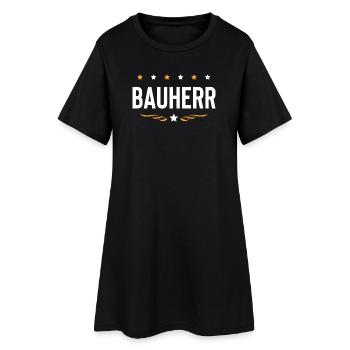 Bauherr Haus Bau - Frauen T-Shirt-Kleid - Schwarz - Vorne