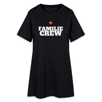 Familie Crew Family Zusammenhalt Team Liebe Gruppe - Frauen T-Shirt-Kleid - Schwarz - Vorne