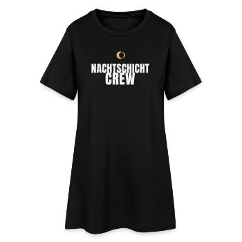 Nachtschicht Crew Schichtarbeit Pflege Nachtdienst - Frauen T-Shirt-Kleid - Schwarz - Vorne