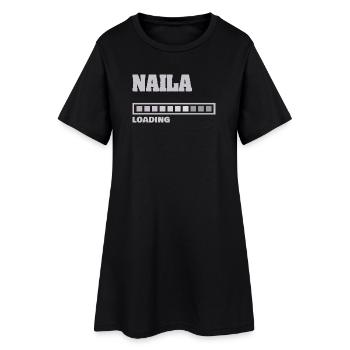 Naila as birth - Women’s T-Shirt Dress - black - Front