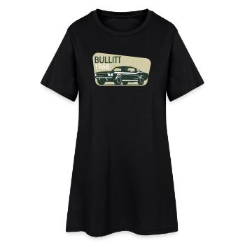 Voiture classique 1968 Voiture Rétro - Robe T-shirt Femme - noir - Devant
