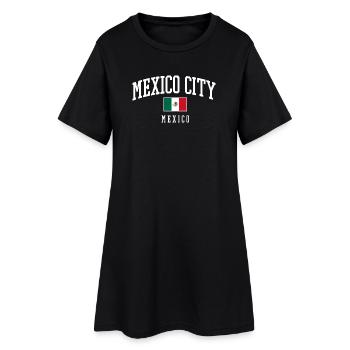 Drapeau typographique de Mexico - Robe T-shirt Femme - noir - Devant