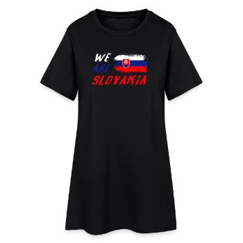 Nous sommes la Slovaquie - Robe T-shirt Femme - noir - Devant