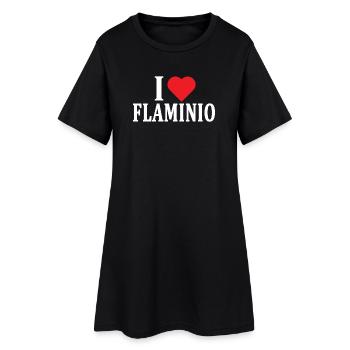 T-Shirt Ich liebe Flaminio T-Shirt Geschenkidee - Frauen T-Shirt-Kleid - Schwarz - Vorne