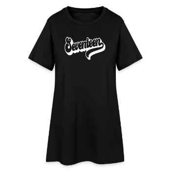 Dix-sept 17e anniversaire garçons filles 17 ans - Robe T-shirt Femme - noir - Devant