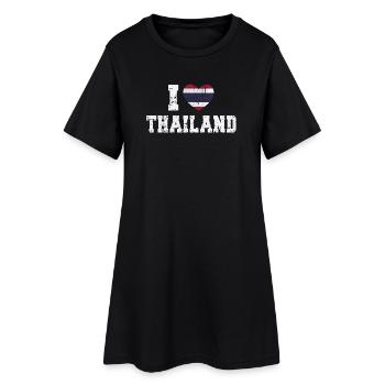 Thaïlande - Robe T-shirt Femme - noir - Devant