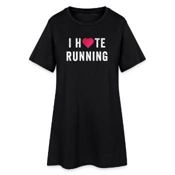 Ich liebe/hasse Laufen - Frauen T-Shirt-Kleid - Schwarz - Vorne
