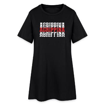Agrippina t-shirt stacked text gift t-shirt - Women’s T-Shirt Dress - black - Front