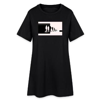 Silhouettes en transition - Robe T-shirt Femme - noir - Devant