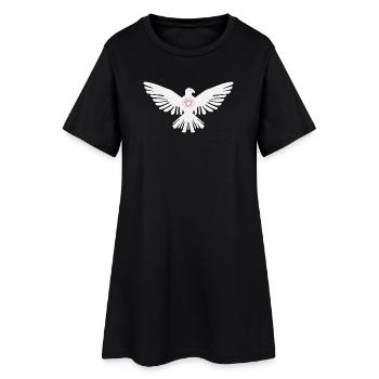 Colombe gracieuse - Robe T-shirt Femme - noir - Devant