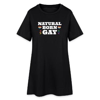 Mois de la fierté LGBTQ - Gay né - Robe T-shirt Femme - noir - Devant