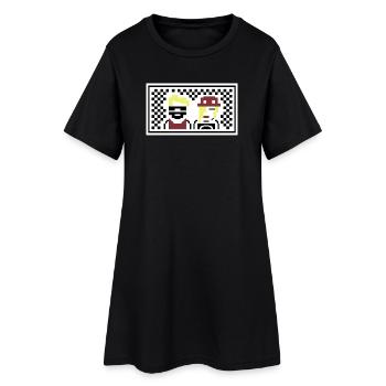 PETSCII : le groupe - Robe T-shirt Femme - noir - Devant