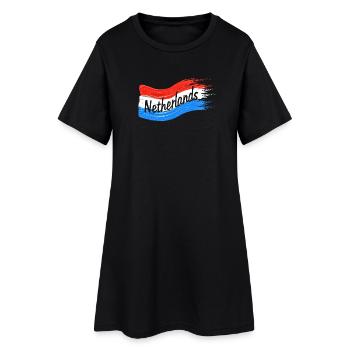 Drapeau néerlandais - Robe T-shirt Femme - noir - Devant