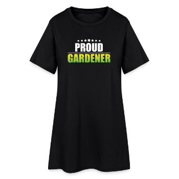 Stolzer Gärtner - Frauen T-Shirt-Kleid - Schwarz - Vorne
