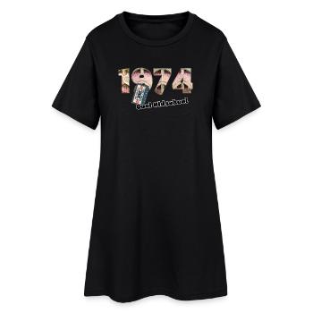 1974 Vintage Retro – Cassette – Cool Olds - Robe T-shirt Femme - noir - Devant