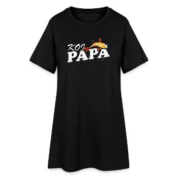 Koi Papa Étang Drôle Papa Éleveur de Poissons Fierté - Robe T-shirt Femme - noir - Devant
