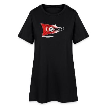 Football de Drapeau de Turquie 2026 - Robe T-shirt Femme - noir - Devant