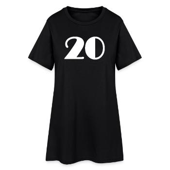 20. 20e ANNIVERSAIRE. ANNIVERSAIRE 20 ANS. 20 ANS. - Robe T-shirt Femme - noir - Devant