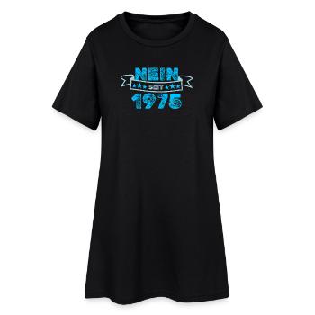 Nein 1975 - Frauen T-Shirt-Kleid - Schwarz - Vorne