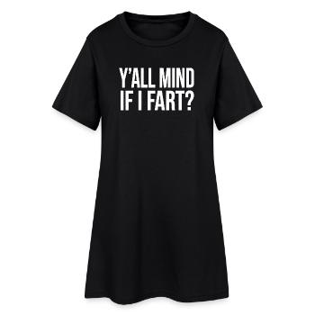 Ça vous dérange si je pète drôle - Robe T-shirt Femme - noir - Devant