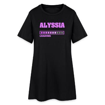 Naissance d’Alyssia - Robe T-shirt Femme - noir - Devant