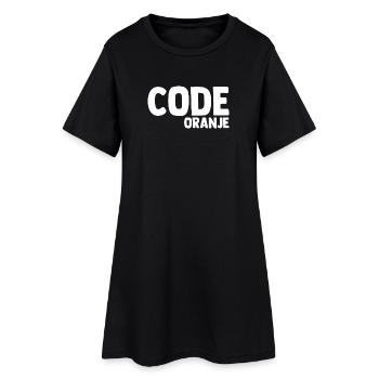 Code Oranje - Nederland - Netherlands Niederlande - Frauen T-Shirt-Kleid - Schwarz - Vorne