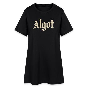 Algot Gothic Logo Print - Women’s T-Shirt Dress - black - Front