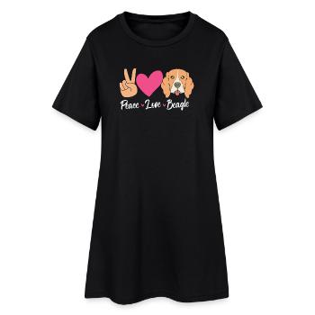 Maman Beagle Maman Maman Chien - Robe T-shirt Femme - noir - Devant