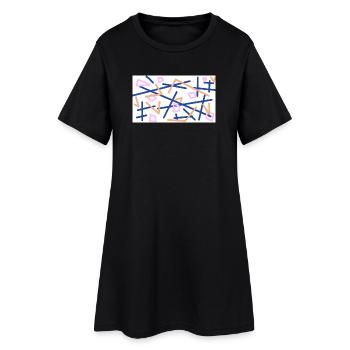 La vie confuse - Robe T-shirt Femme - noir - Devant