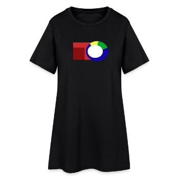 Abstrakte_Rundform_schubst_das_Eckige - Robe T-shirt Femme - noir - Devant